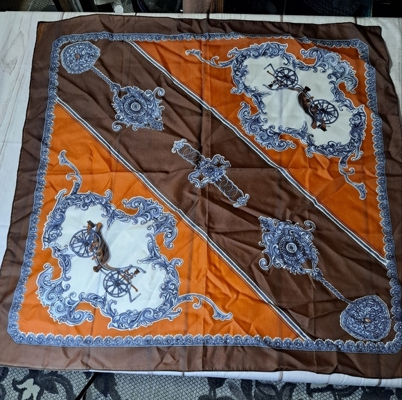 Brown and Orange Scarf - Picture 1 of 11